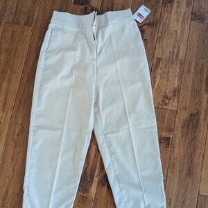 High-waisted cropped suit pants